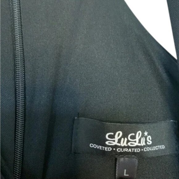 Lulus black racer back bodycon dress size L - Picture 5 of 5